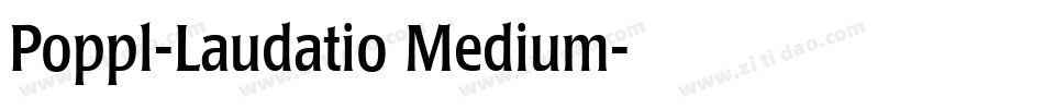 Poppl-Laudatio Medium字体转换